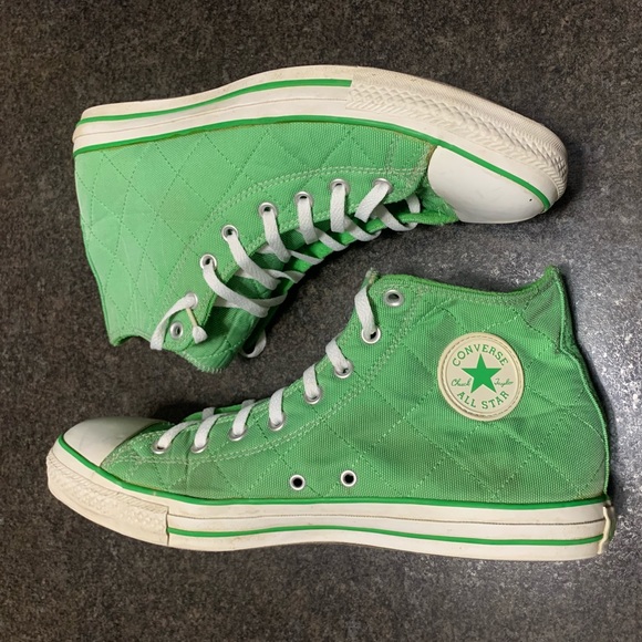Converse Quilted Texture Apple Green High Top Vintage